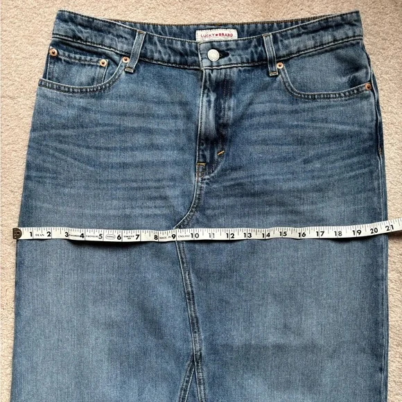Lucky Brand Long Denim A line Skirt size 29 - Picture 6 of 8